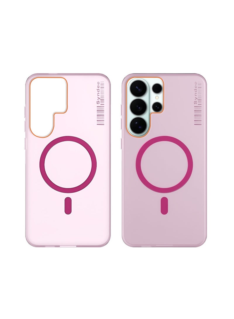 Syndee Samsung Galaxy S26 Ultra 5G 2026 Syndee Series Hybrid Translucent Magsafe with Magnetic Charging Raised Camera Lips Elegant Look Case Cover (MCMPMN) - Baby Pink - Image 2